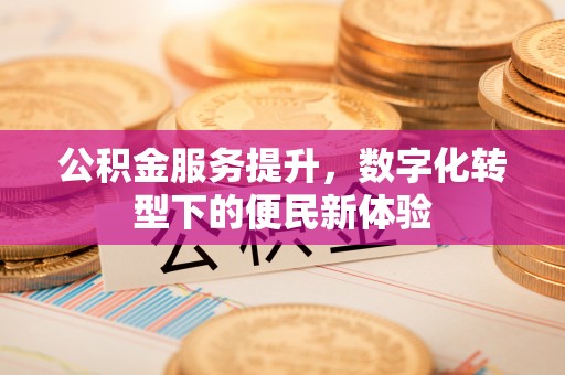 秦皇岛公积金服务提升，数字化转型下的便民新体验