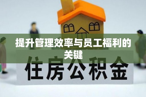 秦皇岛提升管理效率与员工福利的关键