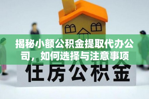 秦皇岛揭秘小额公积金提取代办公司，如何选择与注意事项