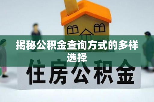 秦皇岛揭秘公积金查询方式的多样选择