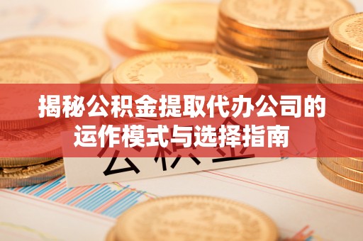 秦皇岛揭秘公积金提取代办公司的运作模式与选择指南